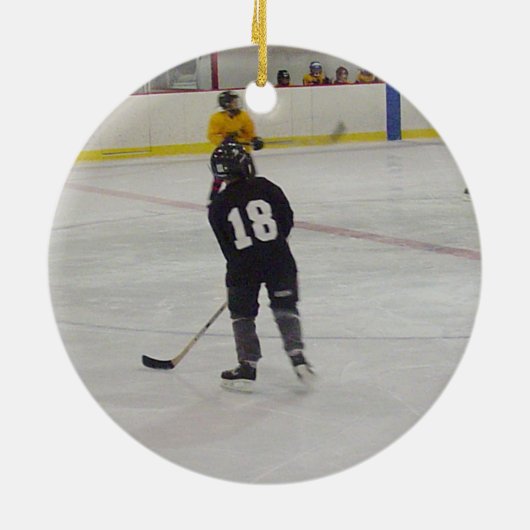 Hockey Puck Photo Ornament (Achterkant)