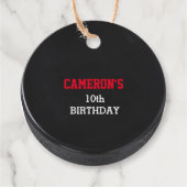 Hockey Puck Red Bedankjes Labels (Voorkant)