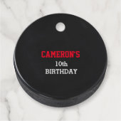 Hockey Puck Red Bedankjes Labels (Voorkant)