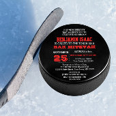 Hockey Puck Ronde Bar Mitswa uitnodiging