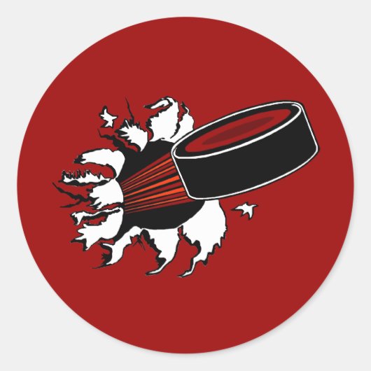 Hockey Puck Ronde Sticker (Voorkant)