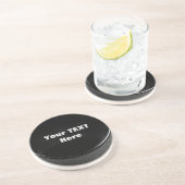 Hockey Puck Sandstone Drink Onderzetter (Zijkant)
