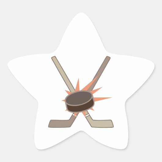 Hockey Puck Ster Sticker (Voorkant)