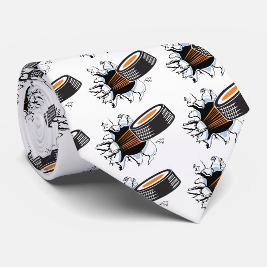 Hockey Puck Stropdas (Opgerold)