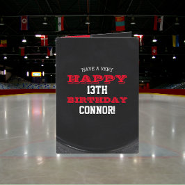 Hockey Puck Toevoegen Jouw naam en Jaar Verjaardag Kaart