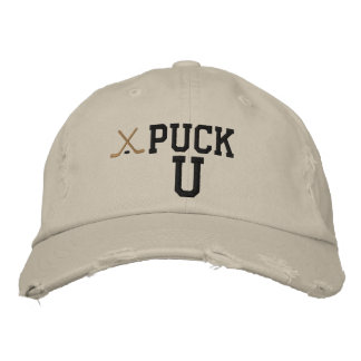 Hockey Puck U geborduurd Pet