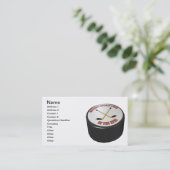 Hockey Puck Visitekaartje (Staand voorkant)