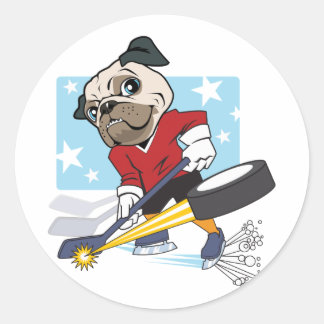  Hockey Pug Ronde Sticker