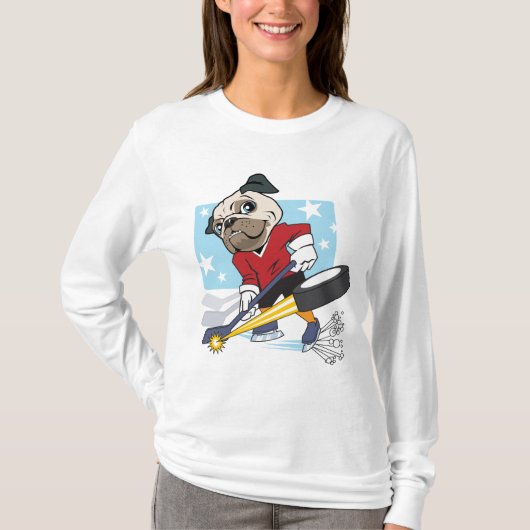 Hockey Pug T-shirt (Voorkant)
