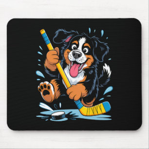 Hockey Puppy Bernese Berghond Ijsbaan Pret Muismat