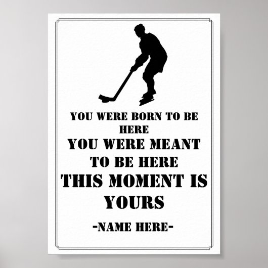 Hockey Quote Poster (Voorkant)
