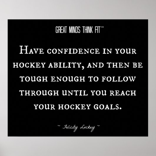 Hockey Quote voor Confidentie 016 Poster (Voorkant)