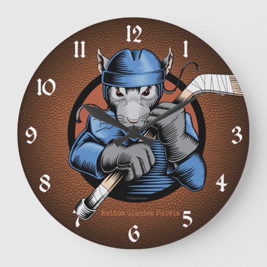 Hockey Rat Large Clock Grote Klok (Voorkant)