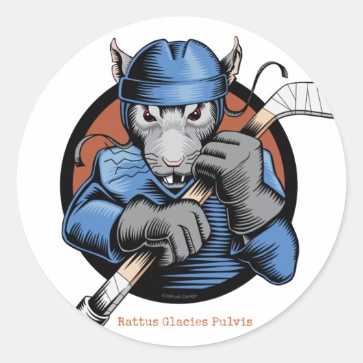 Hockey Rat Ronde Sticker (Voorkant)