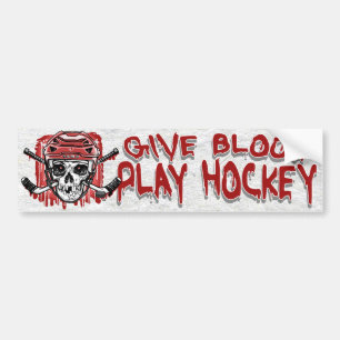 Hockey Red afspelen in het bloed Bumpersticker