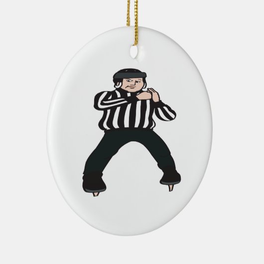 Hockey Referee Keramisch Ornament (Rechts)