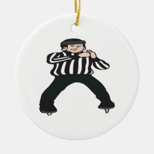 Hockey Referee Keramisch Ornament
