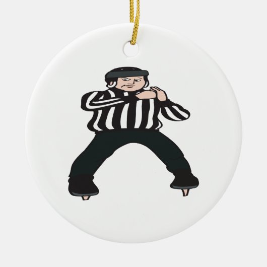 Hockey Referee Keramisch Ornament (Voorkant)