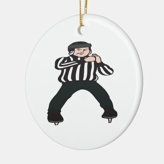 Hockey Referee Keramisch Ornament (Links)