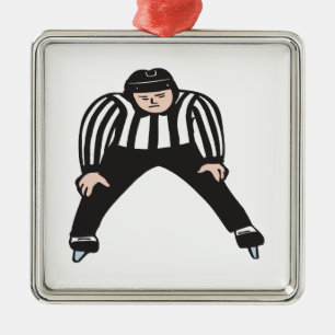 Hockey Referee Metalen Ornament