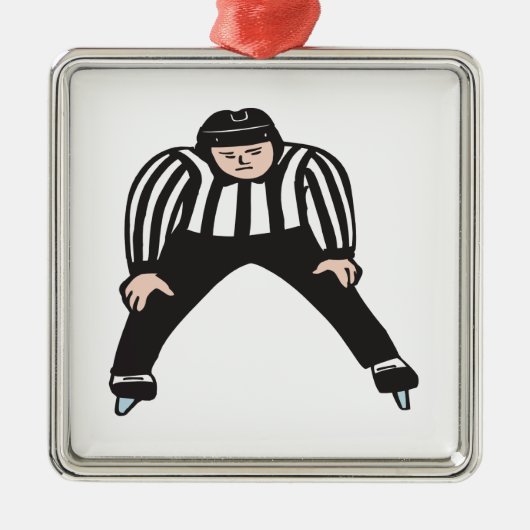 Hockey Referee Metalen Ornament (Voorkant)