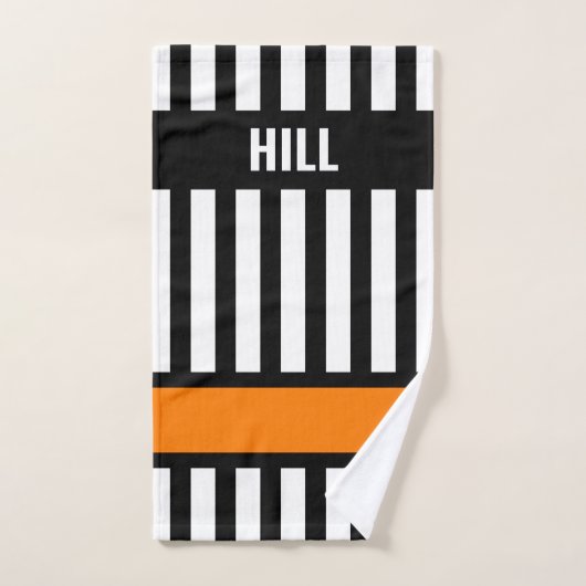 Hockey Reference Stripe Personalized Bath Towel Se Bad Handdoek (Handdoek)