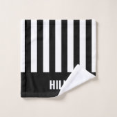 Hockey Reference Stripe Personalized Bath Towel Se Bad Handdoek (Wasdoekje)