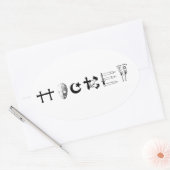 Hockey Religie Ovale Sticker (Envelop)