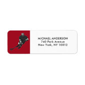 Hockey retour-adresetiketten etiket (Voorkant)