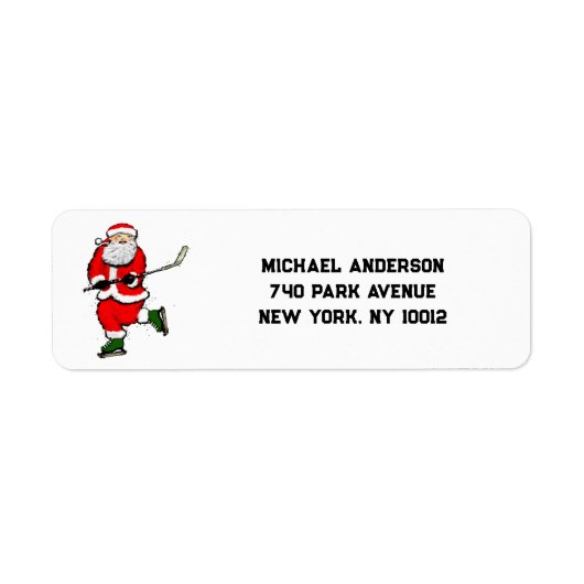 hockey retouradres kerstlabels etiket (Voorkant)