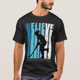 Hockey Retro Believe Turquoise Field Hockey Wo T-shirt