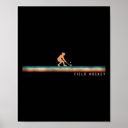 Hockey Retro Vintage Hockey Poster (Voorkant)