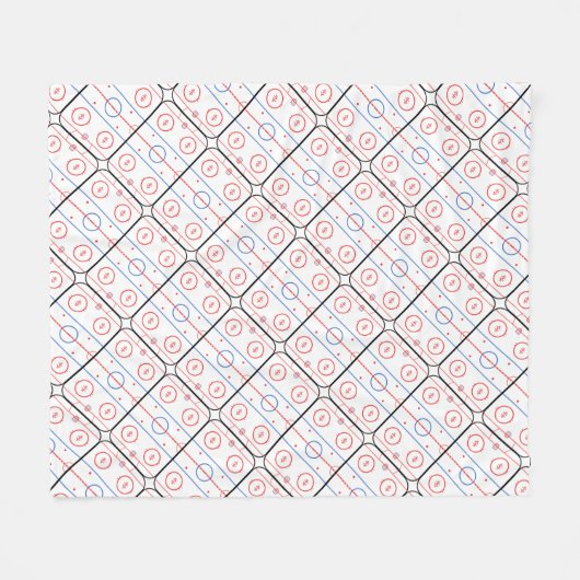 Hockey Rink Companion Autograaf Ready Fleece Deken (Voorkant (Horizontaal))