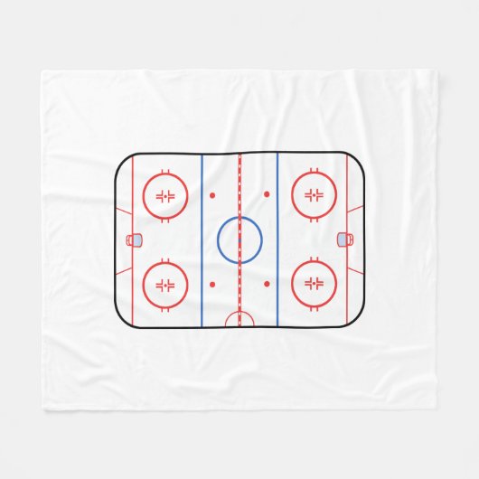Hockey Rink Companion Autograaf Ready Fleece Deken (Voorkant (Horizontaal))