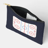 Hockey Rink Diagram op Blue Carbon Fiber Style Etui (Open)