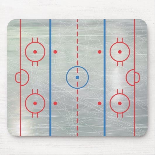 Hockey Rink Ice Mousepad Muismat (Voorkant)