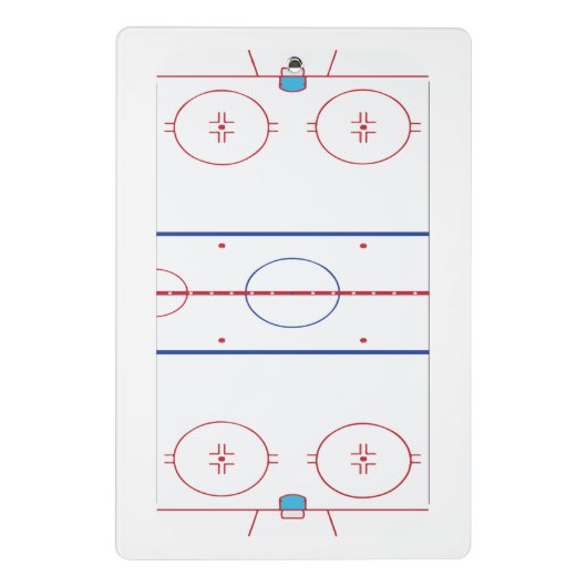Hockey Rink Layout Coach Mini Klembord (Achterkant)