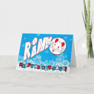 Hockey Rink Rat-kerstkaart Feestdagen Kaart