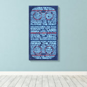 Hockey Rink Typography Canvas Print (Insitu (Houten vloer))
