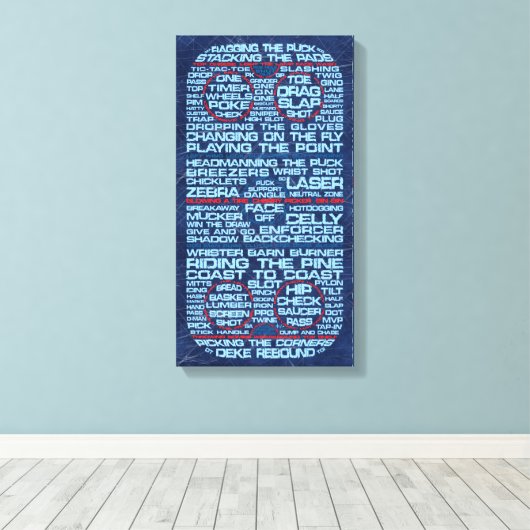 Hockey Rink Typography Canvas Print (Insitu (Houten vloer))