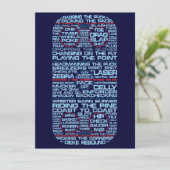 Hockey Rink Typography Party Invitations Kaart (Staand voorkant)