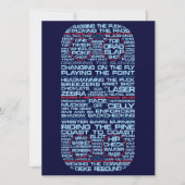 Hockey Rink Typography Party Invitations Kaart (Voorkant)