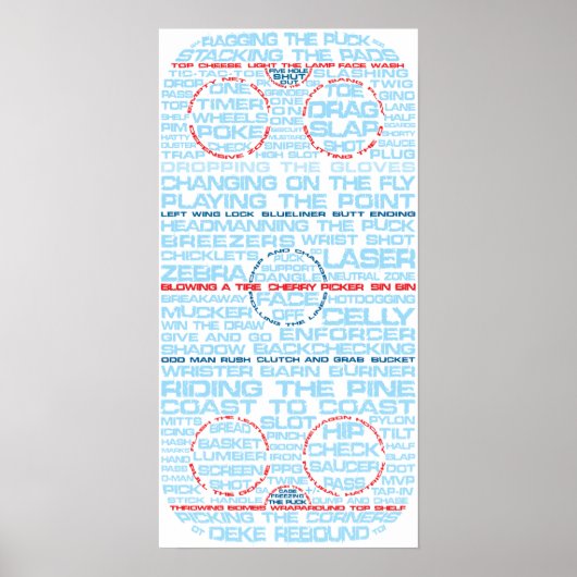 Hockey Rink Typography Poster (Voorkant)