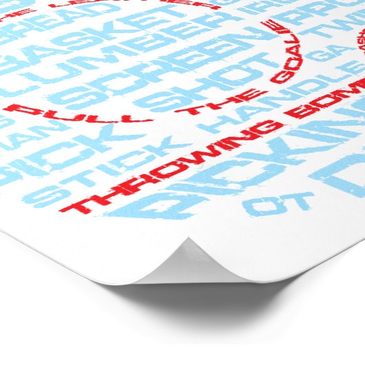 Hockey Rink Typography Poster (Hoek)