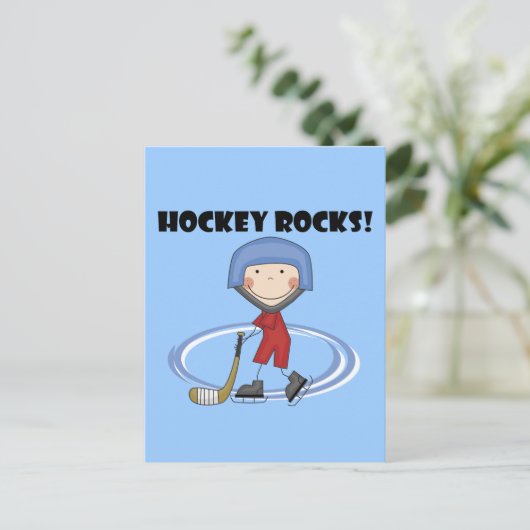 Hockey Rocks T-shirts en cadeautjes Briefkaart (Staand voorkant)
