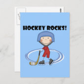 Hockey Rocks T-shirts en cadeautjes Briefkaart (Voorkant / Achterkant)
