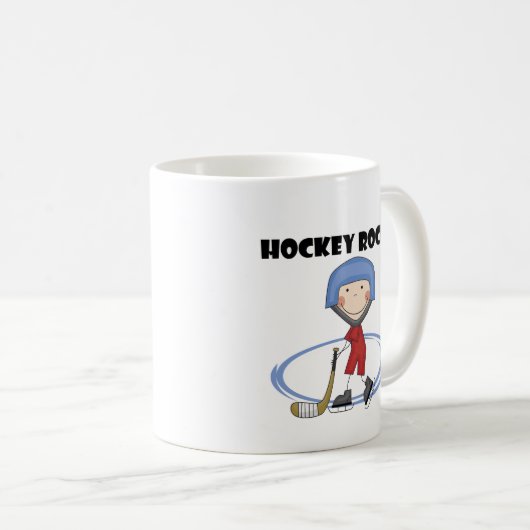Hockey Rocks T-shirts en cadeautjes Koffiemok (Voorkant rechts)