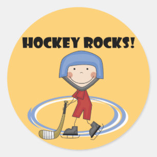 Hockey Rocks T-shirts en cadeautjes Ronde Sticker