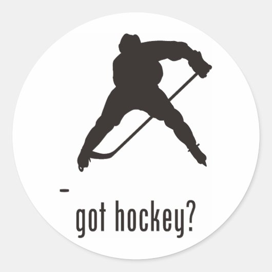 Hockey Ronde Sticker (Voorkant)
