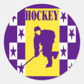 Hockey Ronde Sticker (Voorkant)